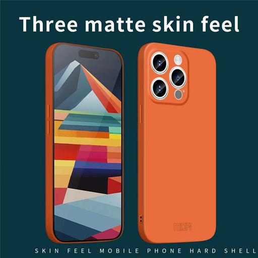 MOFI JK Qin Series For iPhone 14 Pro Case Matte Acrylic+TPU Phone Cover - Orange - 2