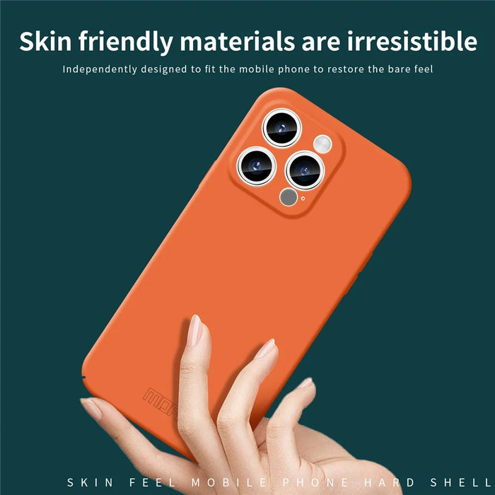 MOFI JK Qin Series For iPhone 14 Pro Case Matte Acrylic+TPU Phone Cover - Orange - 3