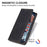 DF-05 Stand Cover for Samsung Galaxy A05s 4G Case RFID Blocking Leather Phone Shell Wallet - Black - 4