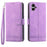 DIERFENG DF-03 For Samsung Galaxy A05 4G Case PU Leather Stand Phone Wallet Shell - Purple - 1