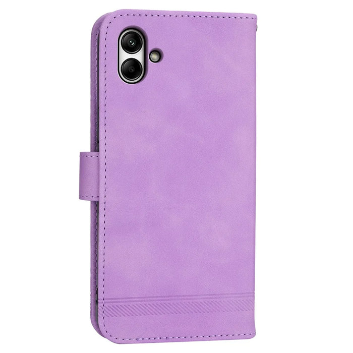 DIERFENG DF-03 For Samsung Galaxy A05 4G Case PU Leather Stand Phone Wallet Shell - Purple - 6