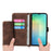 For Samsung Galaxy A05s 4G Leather Case Imprinted Stand Wallet Phone Cover with 2 Straps - Brown - 3