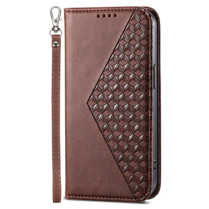 For Samsung Galaxy A05 4G Case Imprinted PU Leather Wallet Shockproof Phone Cover - Brown - 5