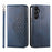 For Samsung Galaxy A05s 4G Case Imprinted Rhombus Pattern Wallet Stand Phone Cover - Blue - 1