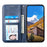 For Samsung Galaxy A05s 4G Case Imprinted Rhombus Pattern Wallet Stand Phone Cover - Blue - 2
