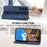 For Samsung Galaxy A05s 4G Case Imprinted Rhombus Pattern Wallet Stand Phone Cover - Blue - 3