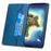 DF-05 Stand Cover for Samsung Galaxy A15 4G Case RFID Blocking Leather Phone Wallet Shell - Blue - 3