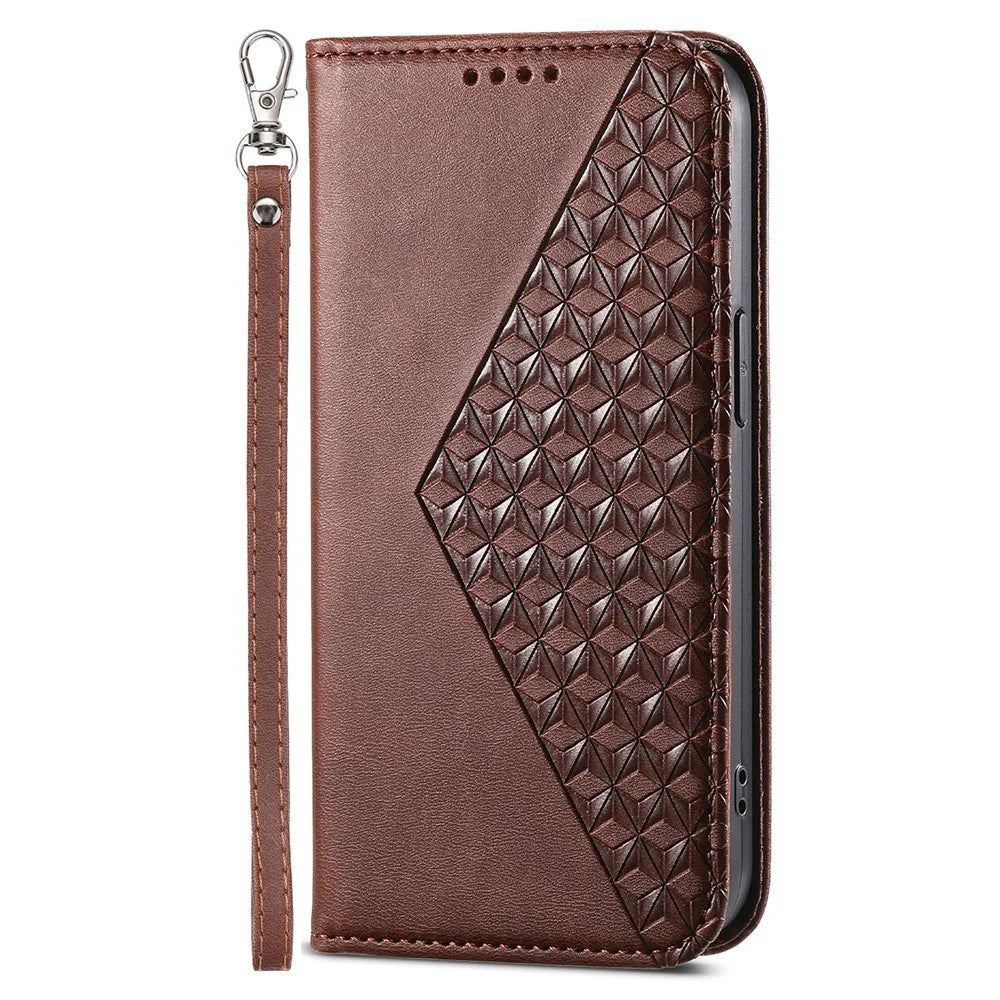 For Samsung Galaxy A15 4G Case Imprinted PU Leather Wallet Phone Cover - Brown - 5