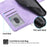 For Samsung Galaxy A15 4G Case Skin-touch Leather Phone Cover with Hand Strap + Shoulder Strap - Light Purple - 6