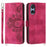 For Sony Xperia 5 V Case Imprinted Anti-drop Leather Phone Cover with Hand Strap + Shoulder Strap - Wine Red - 1