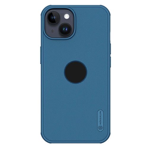 NILLKIN Super Frosted Shield Pro for iPhone 15 Case Anti-scratch Matte PC Cover (Logo Hole Design) - Blue - 1