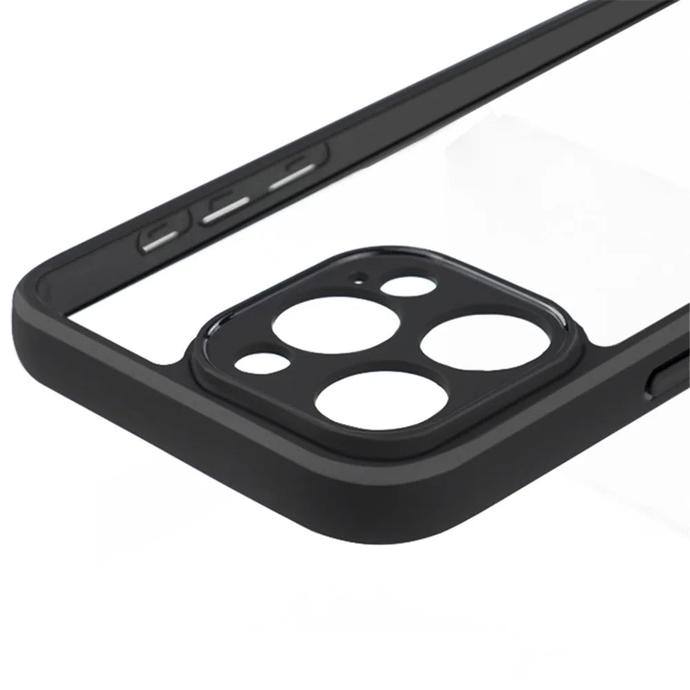 Clear Phone Shell For iPhone 15 Pro Case Shockproof PC + TPU Phone Cover - 5