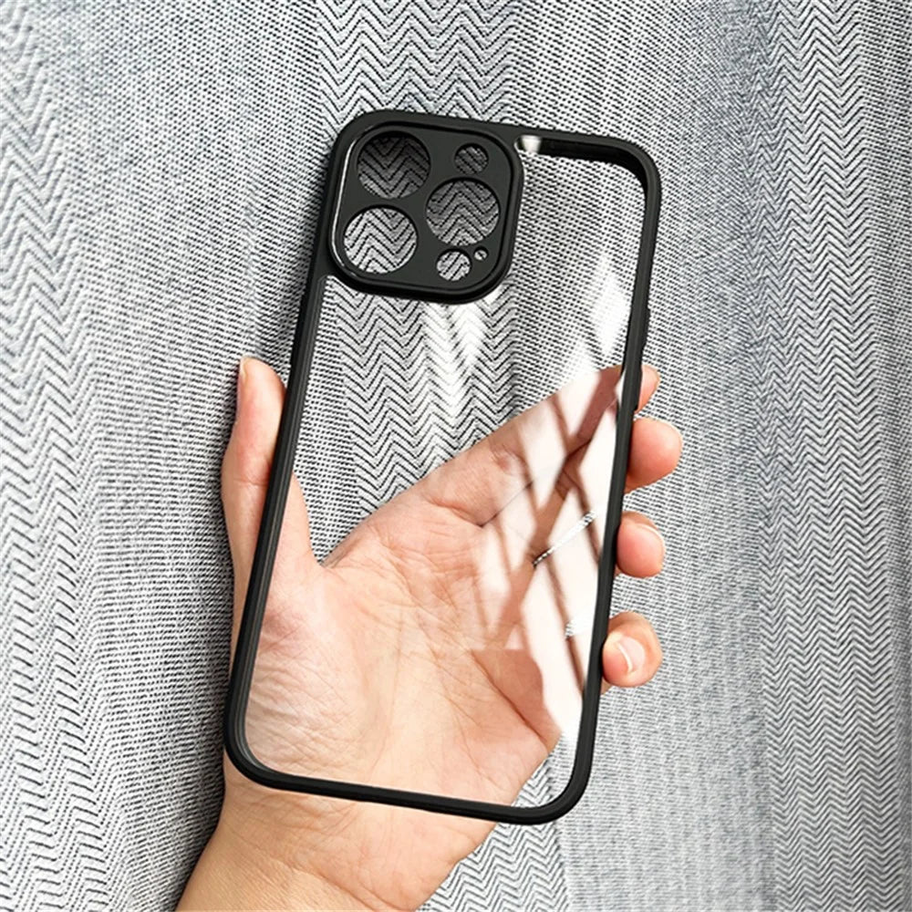 Clear Phone Shell For iPhone 15 Pro Case Shockproof PC + TPU Phone Cover - 7