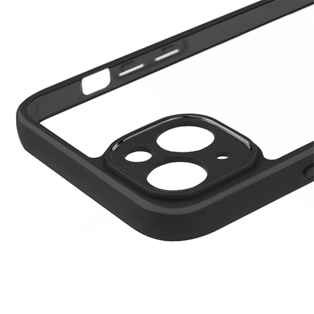 For iPhone 15 Case Slim-Fit PC + TPU Clear Phone Cover Protection Shell - 5