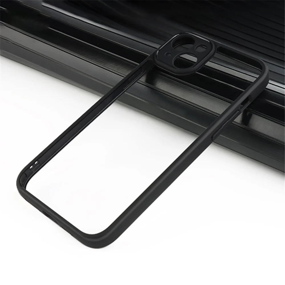 For iPhone 15 Case Slim-Fit PC + TPU Clear Phone Cover Protection Shell - 6