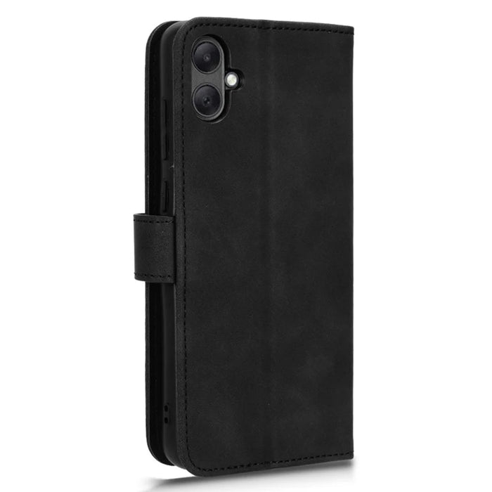 For Samsung Galaxy A05 4G Case Anti-drop Leather Phone Cover Wallet with Stand Function - Black - 5