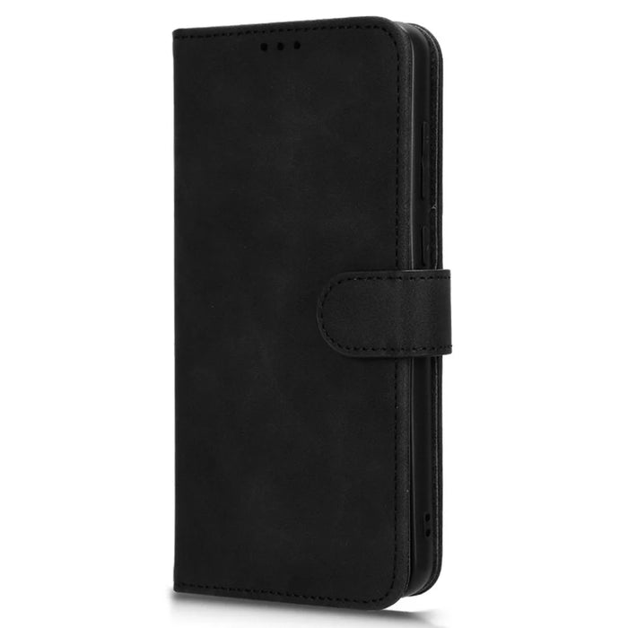 For Samsung Galaxy A05 4G Case Anti-drop Leather Phone Cover Wallet with Stand Function - Black - 6
