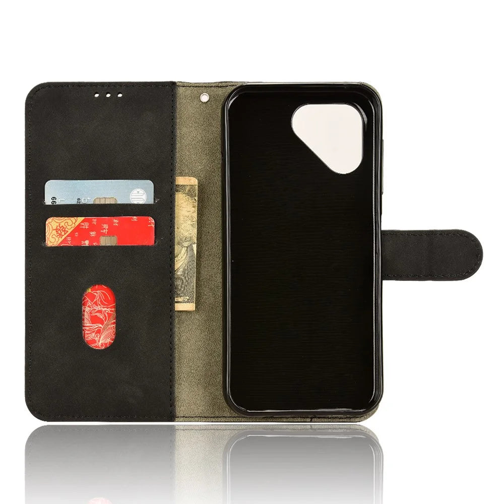 For Fairphone 5 Case Wallet Stand Anti-drop Phone Leather Cover - Black - 4