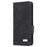 For Realme GT5 5G Case Shockproof PU Leather Wallet Stand Mobile Phone Cover - Black - 6
