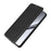 For Realme GT5 5G Case Shockproof Cell Phone Cover Leather Stand Shell with Card Slot - Black - 6