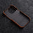 MELKCO For iPhone 15 Pro Max Case Waxy Genuine Cow Leather+PC Incomplete Phone Cover - Brown - 5