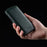 MELKCO For iPhone 15 Pro Max Case Litchi Texture Genuine Cow Leather+PC Vertical Flip Cover - Black - 7