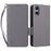 For Sony Xperia 5 V Case Litchi Texture Leather Wallet Cellphone Cover with Strap - Grey - 1