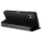 For Sony Xperia 5 V Cover Rhombus Imprinted PU Leather Stand Wallet Phone Shell - Black - 4
