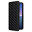 For Sony Xperia 5 V Cover Rhombus Imprinted PU Leather Stand Wallet Phone Shell - Black - 5