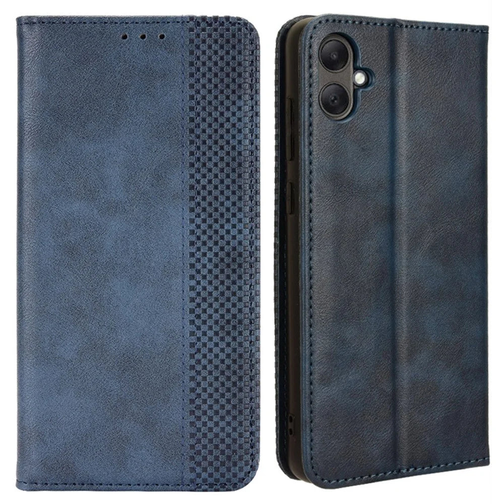 For Samsung Galaxy A05 4G Case Shockproof PU Leather Wallet Stand Phone Cover - Blue - 1
