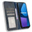For Fairphone 5 Case Phone Stand Cover Retro PU Leather Wallet Magnetic Shell - Blue - 2