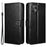 For Fairphone 5 Case Crazy Horse Texture Phone Flip Leather Cover - Black - 1