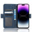 For iPhone 15 Pro Cover Multiple Card Slots Leather Wallet Stand Phone Case - Blue - 2