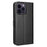 Phone Cover for iPhone 15 Pro Max Case Leather Stand Shell Diamond Texture Wallet - Black - 7