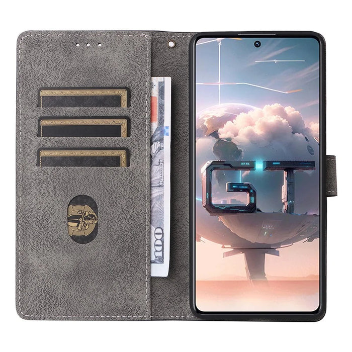 For Infinix GT 10 Pro 5G / X6739 Case RFID Blocking Leather Stand Phone Cover with Strap - Black - 2