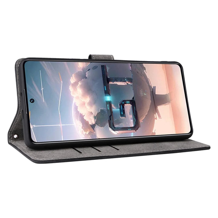 For Infinix GT 10 Pro 5G / X6739 Case RFID Blocking Leather Stand Phone Cover with Strap - Black - 3