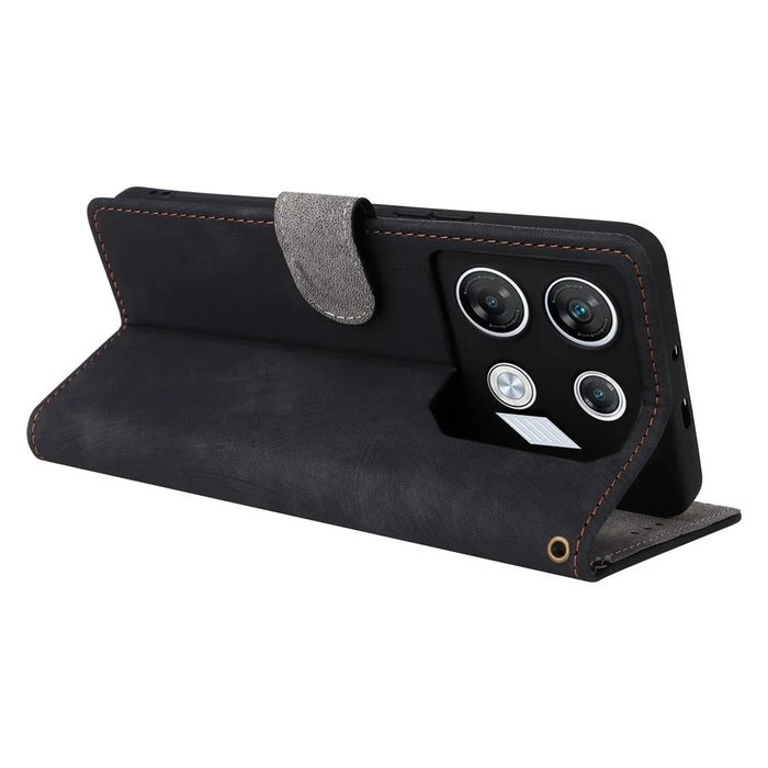 For Infinix GT 10 Pro 5G / X6739 Case RFID Blocking Leather Stand Phone Cover with Strap - Black - 4