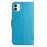 For Samsung Galaxy A05 4G Case Imprinted PU Leather Wallet Folding Stand Phone Cover - Blue - 5