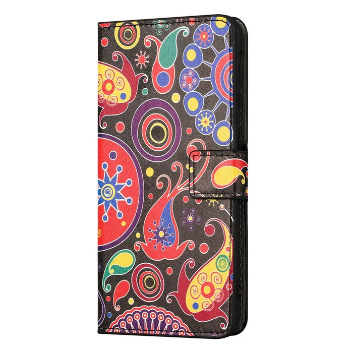 For Samsung Galaxy A05 4G Shockproof Case Pattern Printing PU Leather Wallet Phone Case - Jelly Fish - 5
