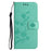 For Samsung Galaxy A15 5G Shockproof Case Imprinted PU Leather Wallet Phone Cover - Cyan - 5