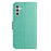 For Samsung Galaxy A15 5G Shockproof Case Imprinted PU Leather Wallet Phone Cover - Cyan - 6
