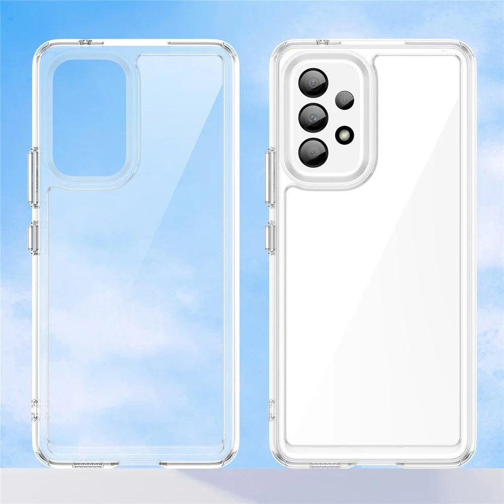 For Samsung Galaxy A53 5G Case TPU+Acrylic Transparent Phone Cover (Big Rear Lens Hole) - 2