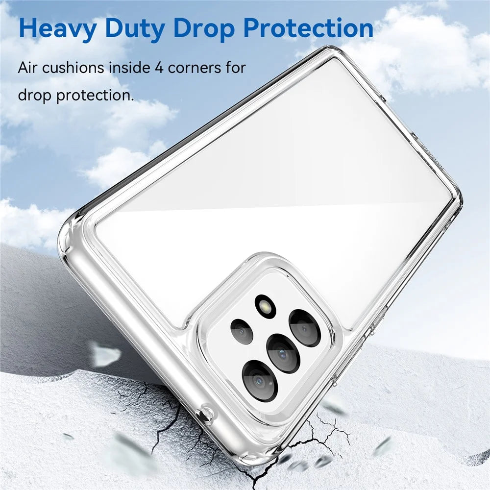 For Samsung Galaxy A53 5G Case TPU+Acrylic Transparent Phone Cover (Big Rear Lens Hole) - 3