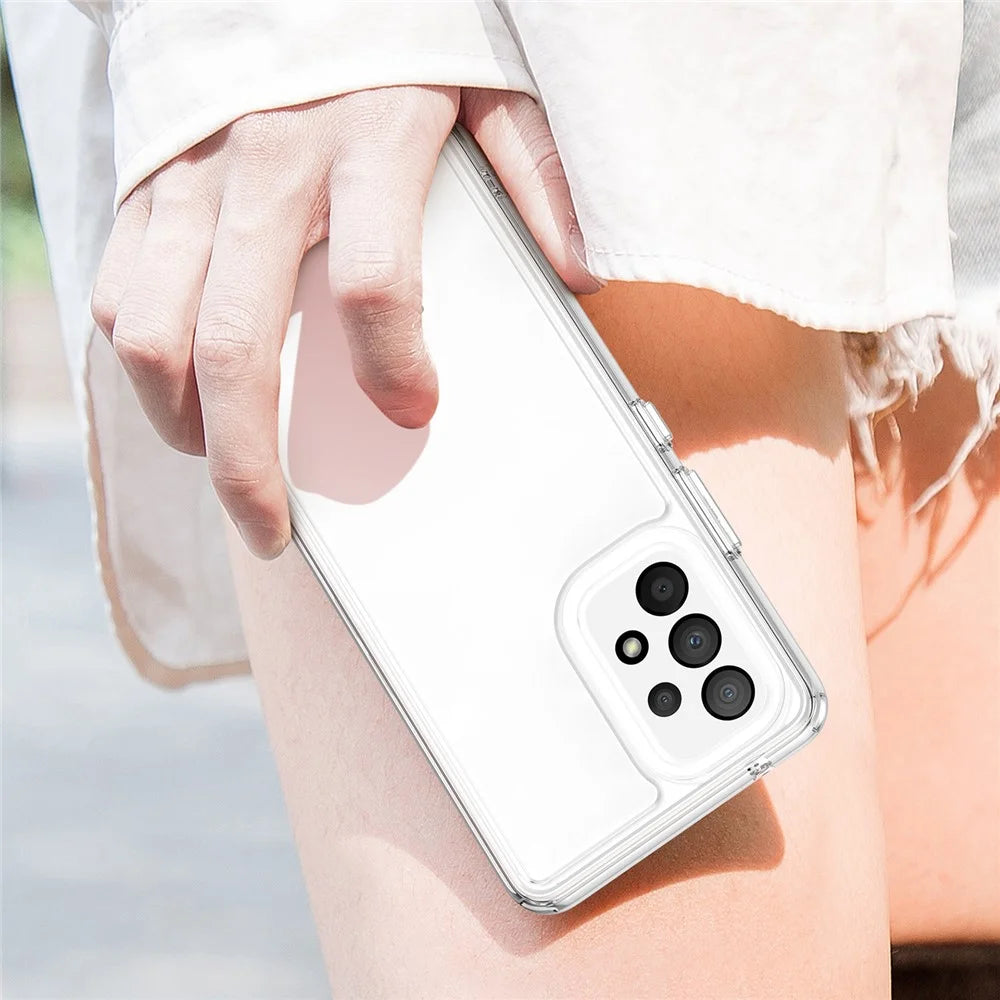 For Samsung Galaxy A53 5G Case TPU+Acrylic Transparent Phone Cover (Big Rear Lens Hole) - 7