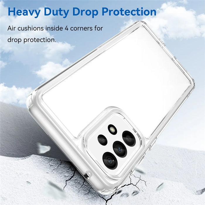 Phone Cover for Samsung Galaxy A33 5G Clear Case with Electroplating Buttons (Big Rear Lens Hole) - 3