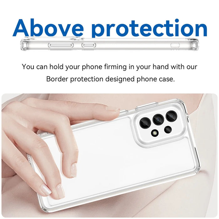 Phone Cover for Samsung Galaxy A33 5G Clear Case with Electroplating Buttons (Big Rear Lens Hole) - 4