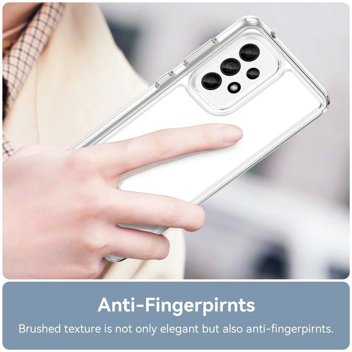 Phone Cover for Samsung Galaxy A33 5G Clear Case with Electroplating Buttons (Big Rear Lens Hole) - 5