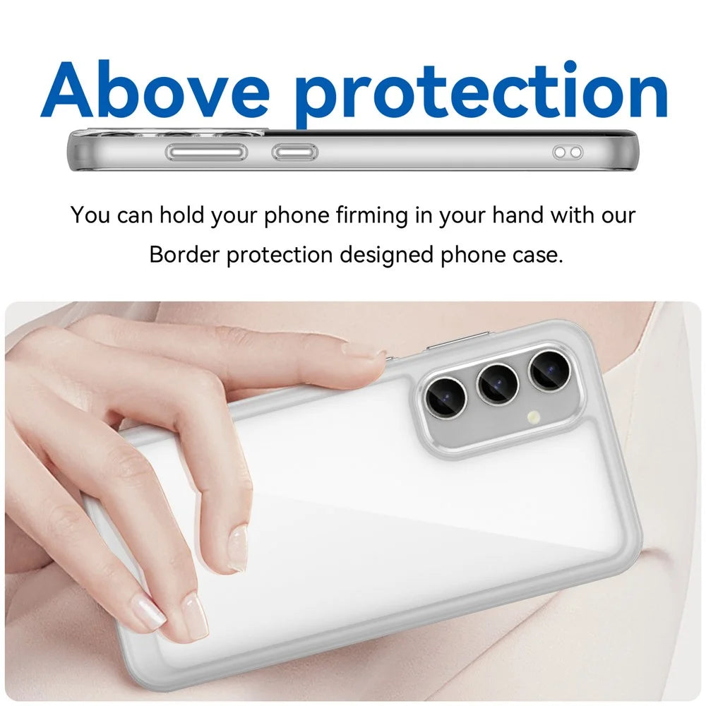 For Samsung Galaxy S23 FE Clear Case TPU+Acrylic Protective Phone Cover (Big Rear Lens Hole) - 4