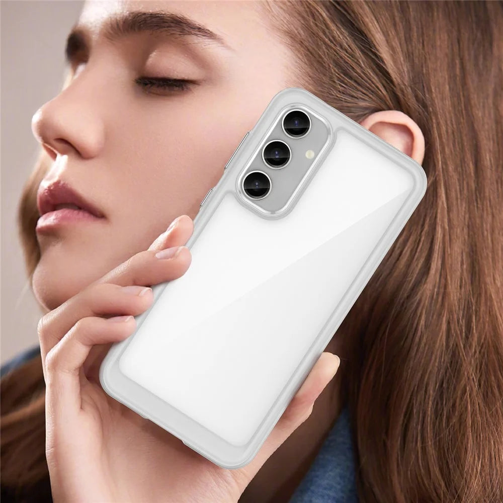 For Samsung Galaxy S23 FE Clear Case TPU+Acrylic Protective Phone Cover (Big Rear Lens Hole) - 7