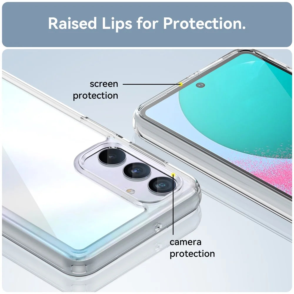 For Samsung Galaxy M54 5G / F54 5G Phone Case TPU+Acrylic Back Cover (Big Rear Lens Hole) - 6